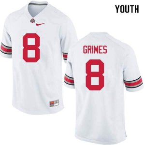 Youth Ohio State Buckeyes #8 Trevon Grimes White Nike NCAA College Football Jersey Version CNT5444RJ